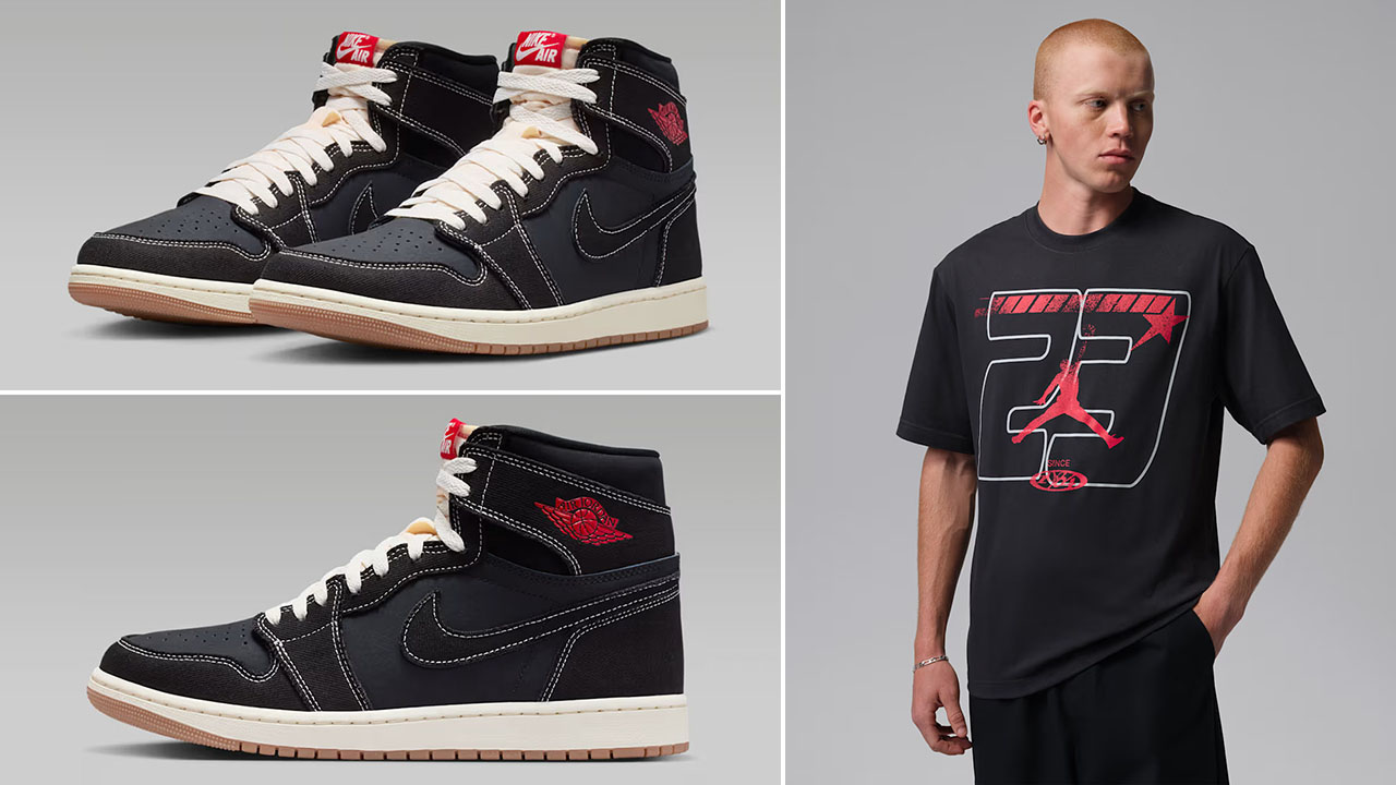 Air Jordan 1 High OG Flight Club x Jordan Men's Y2K Graphic T-Shirt to Match Sneakers