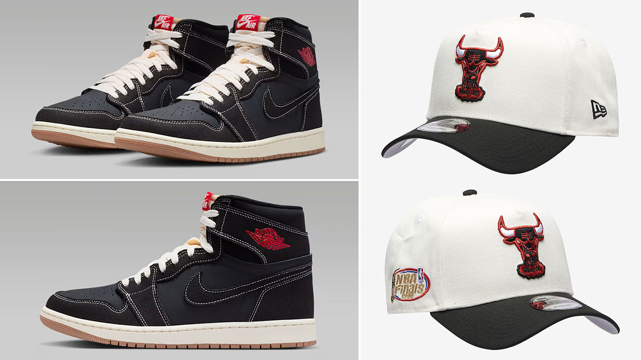 Air Jordan 1 High OG Flight Club x New Era Chicago Bulls 9FORTY A Frame Snapback Hat to Match Sneakers