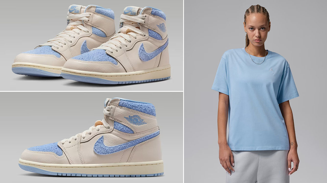 Air Jordan 1 High OG Psychic Blue x Jordan Essentials Women's Top