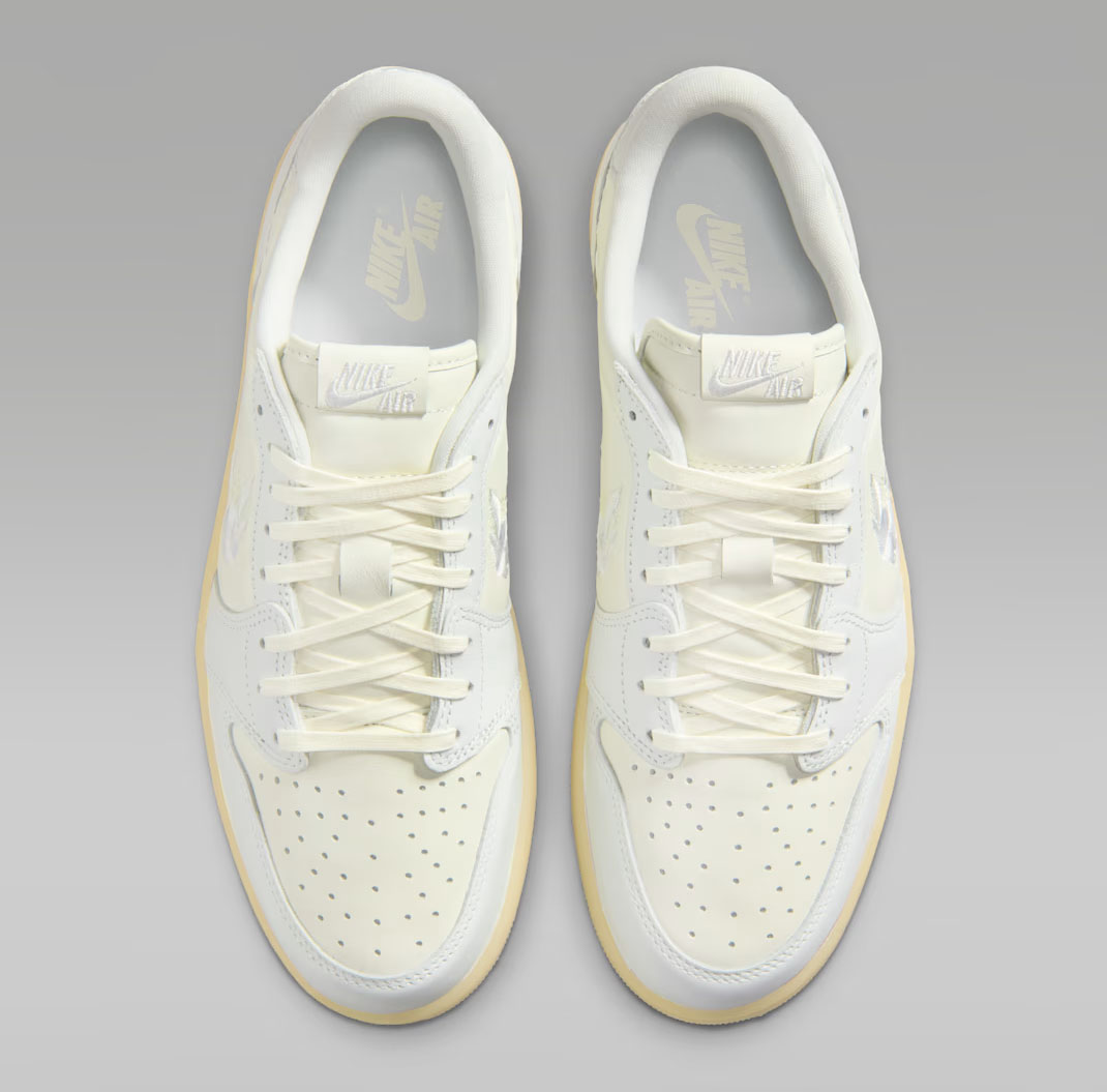 Air Jordan 1 Low OG Floral Swoosh Mens Sneakers 4