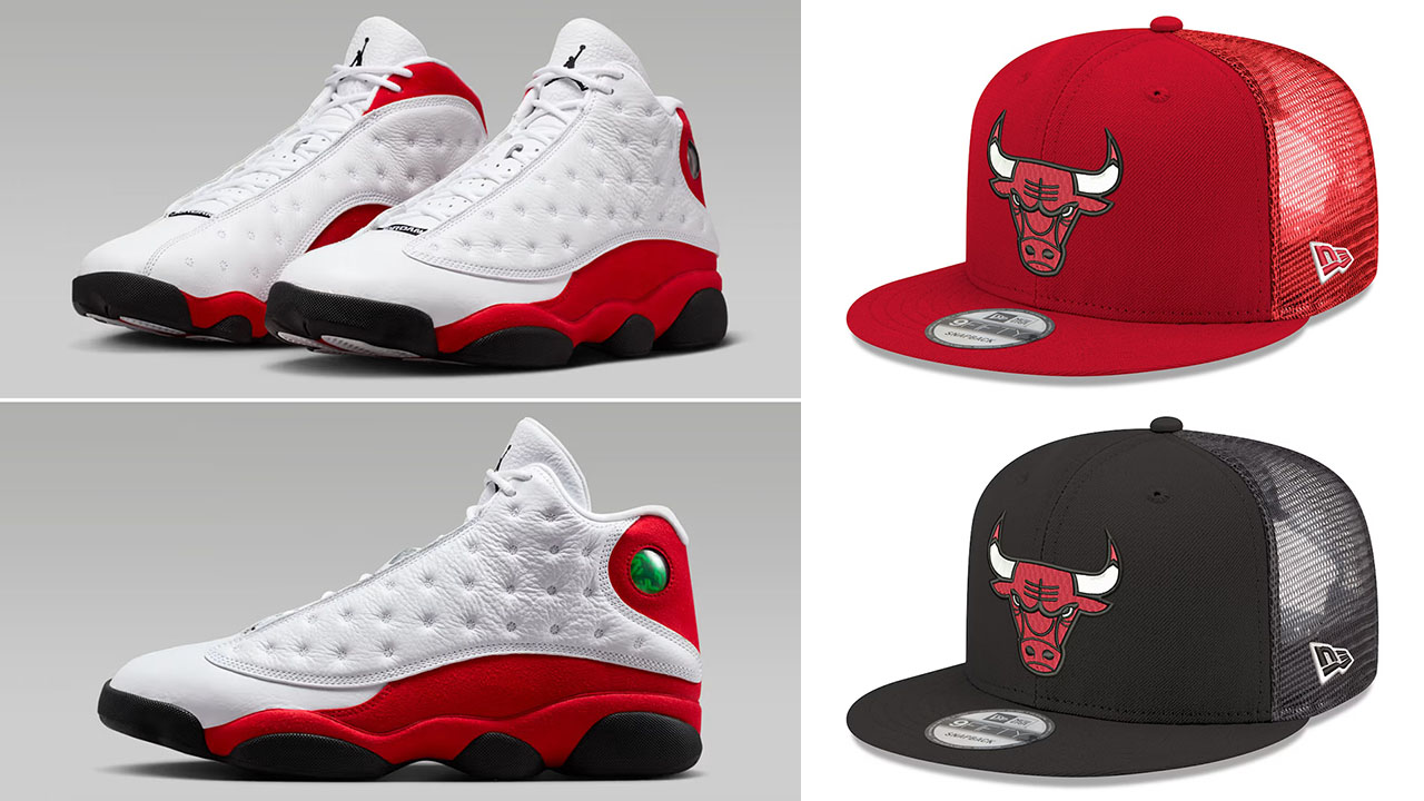 Air Jordan 13 Chicago 2026 x Chicago Bulls New Era Core Logo Meshback 9FIFTY Snapback Hat