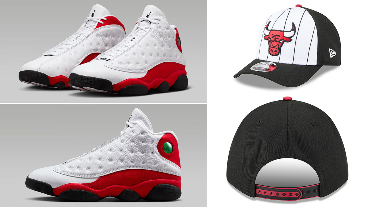 Air Jordan 13 Chicago Cherry 2026 x Chicago Bulls New Era 2025 NBA Tip Off M-Crown A-Frame 9FORTY Adjustable Hat