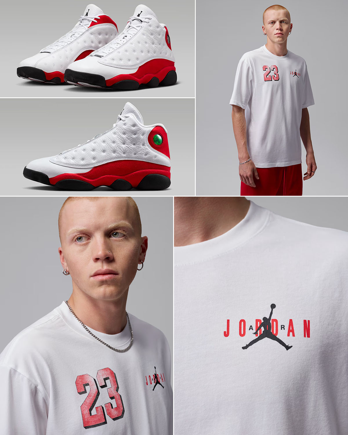 Air Jordan 13 Chicago Cherry 2026 x Jordan Brooklyn Men's Graphic T-Shirt Outfit to Match Sneakers