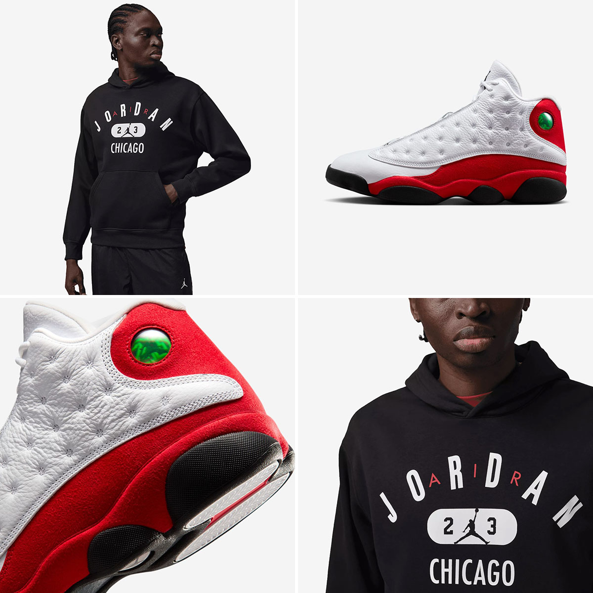 Air Jordan 13 Chicago Cherry 2026 x Jordan Chicago City Pullover Hoodie