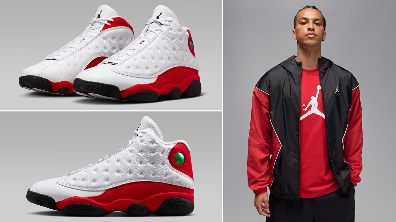 Air Jordan 13 Chicago Cherry Red 2026 x Jordan Brooklyn Men's Hooded Draft Jacket