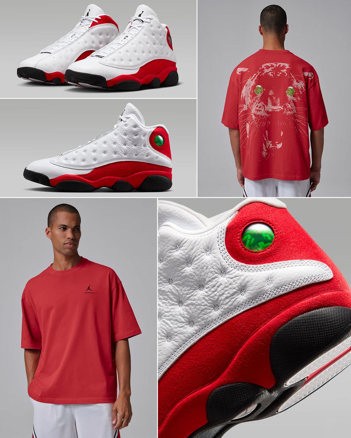 Air Jordan 13 Chicago Cherry True Red 2026 Mens Sneakers T Shirt Outfit