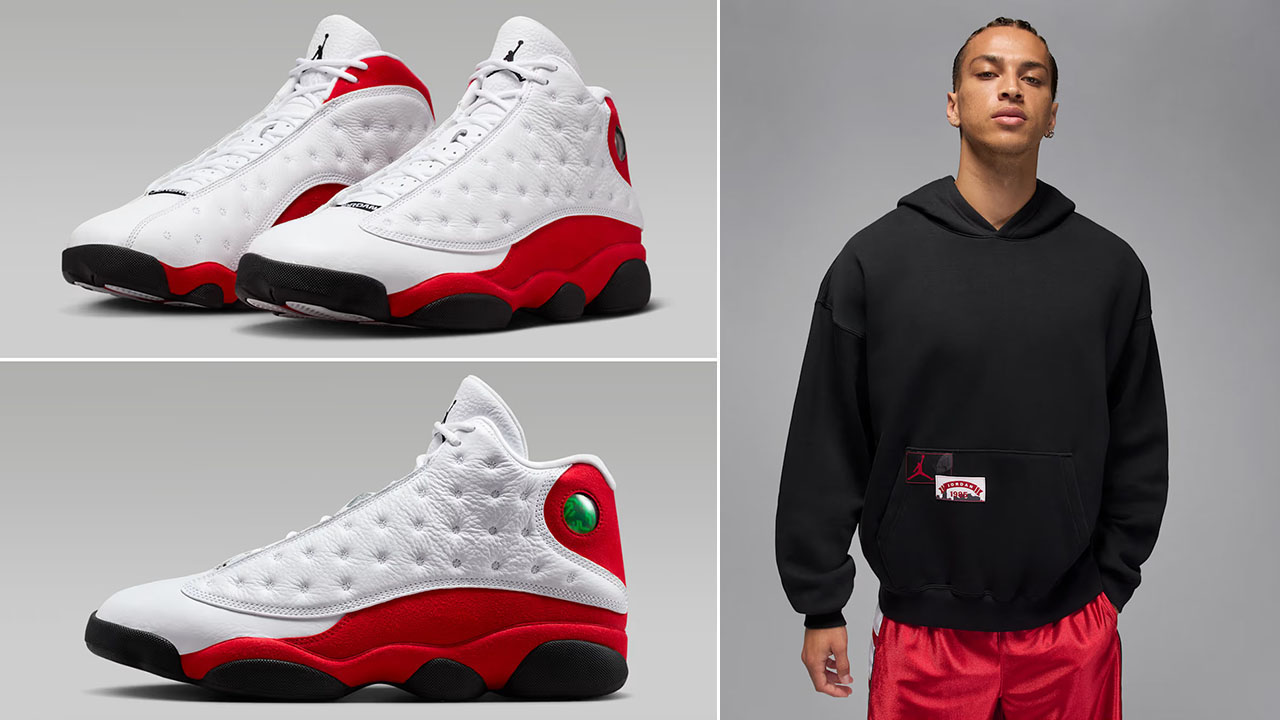 Air Jordan 13 True Red Chicago Cherry 2026 x Jordan Brooklyn Mens Oversized Hoodie
