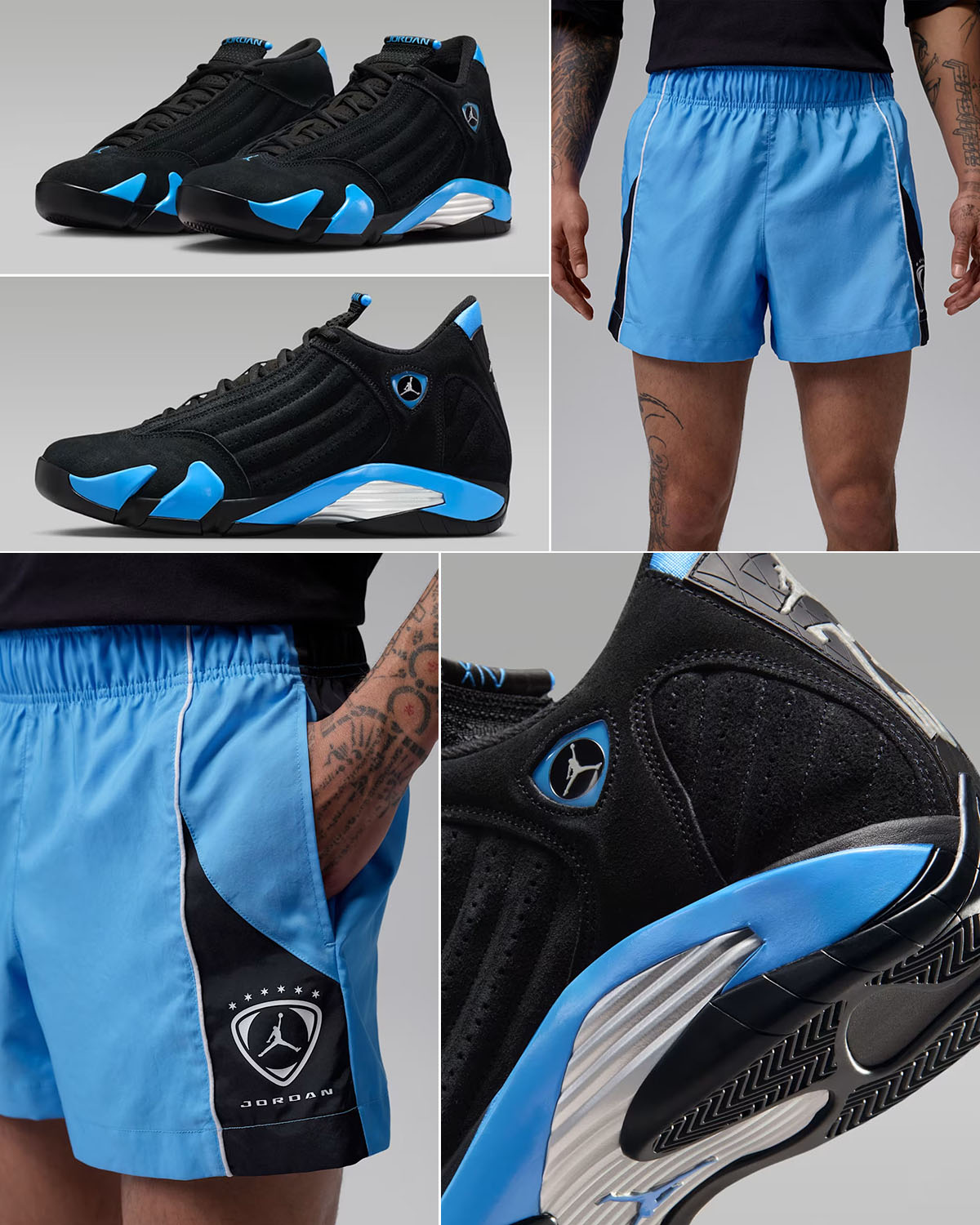 Air Jordan 14 University Blue 2026 x Jordan Brooklyn Mens Shortie Shorts to Match Sneakers