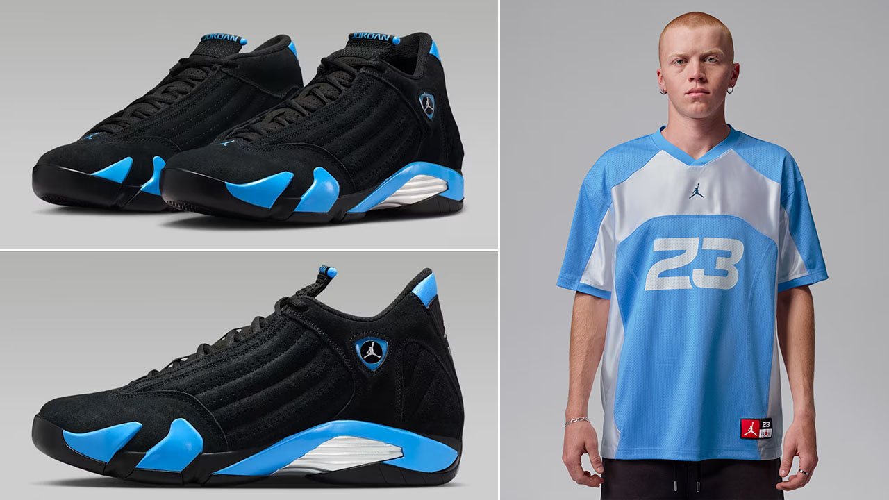 Air Jordan 14 University Blue 2026 x Jordan Flight Men's Jersey Top
