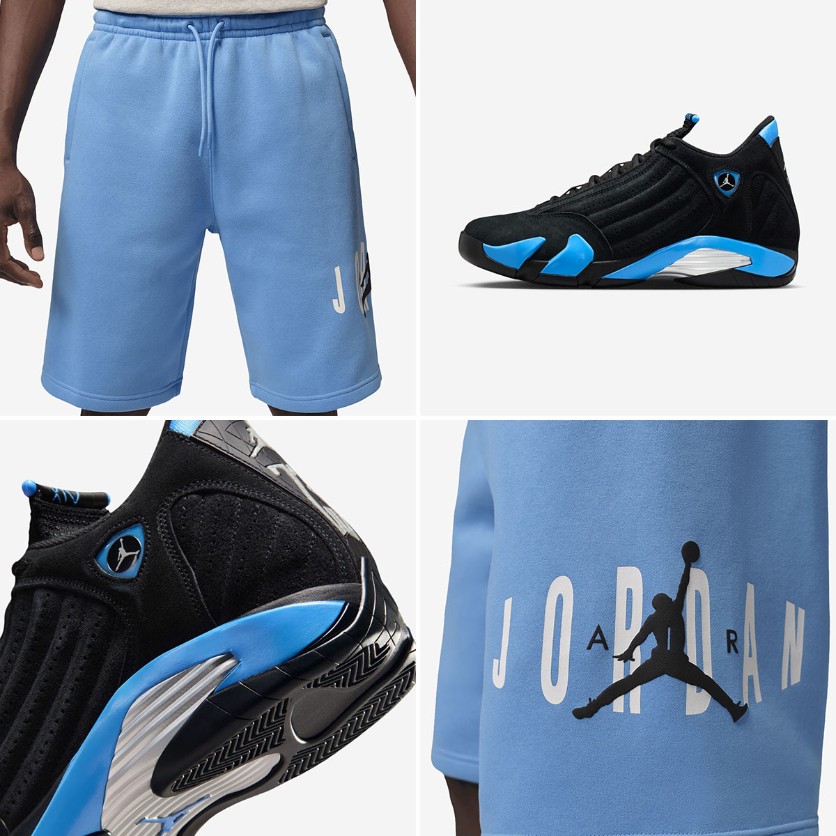 Air Jordan 14 University Blue x Jordan Brooklyn Stretch Fleece Mens Shorts
