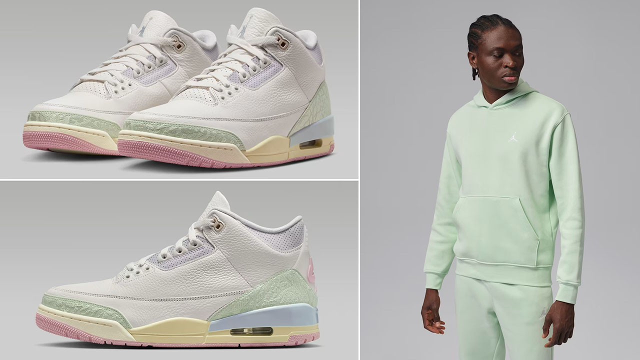 Air Jordan 3 Spring is in the Air x Jordan Brooklyn Fleece Men's Pullover Hoodie Jade Aura