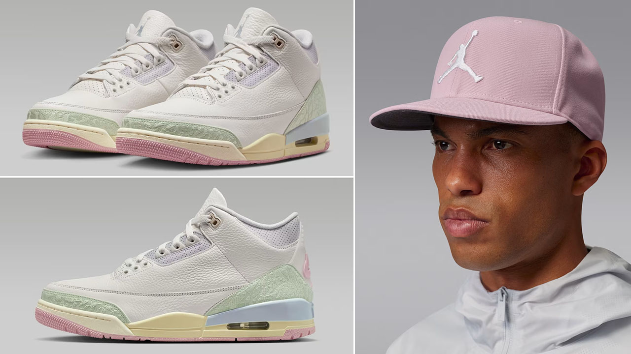 Air Jordan 3 Spring is in the Air x Jordan Jumpman Pro Snapback Hat Iced Carmine