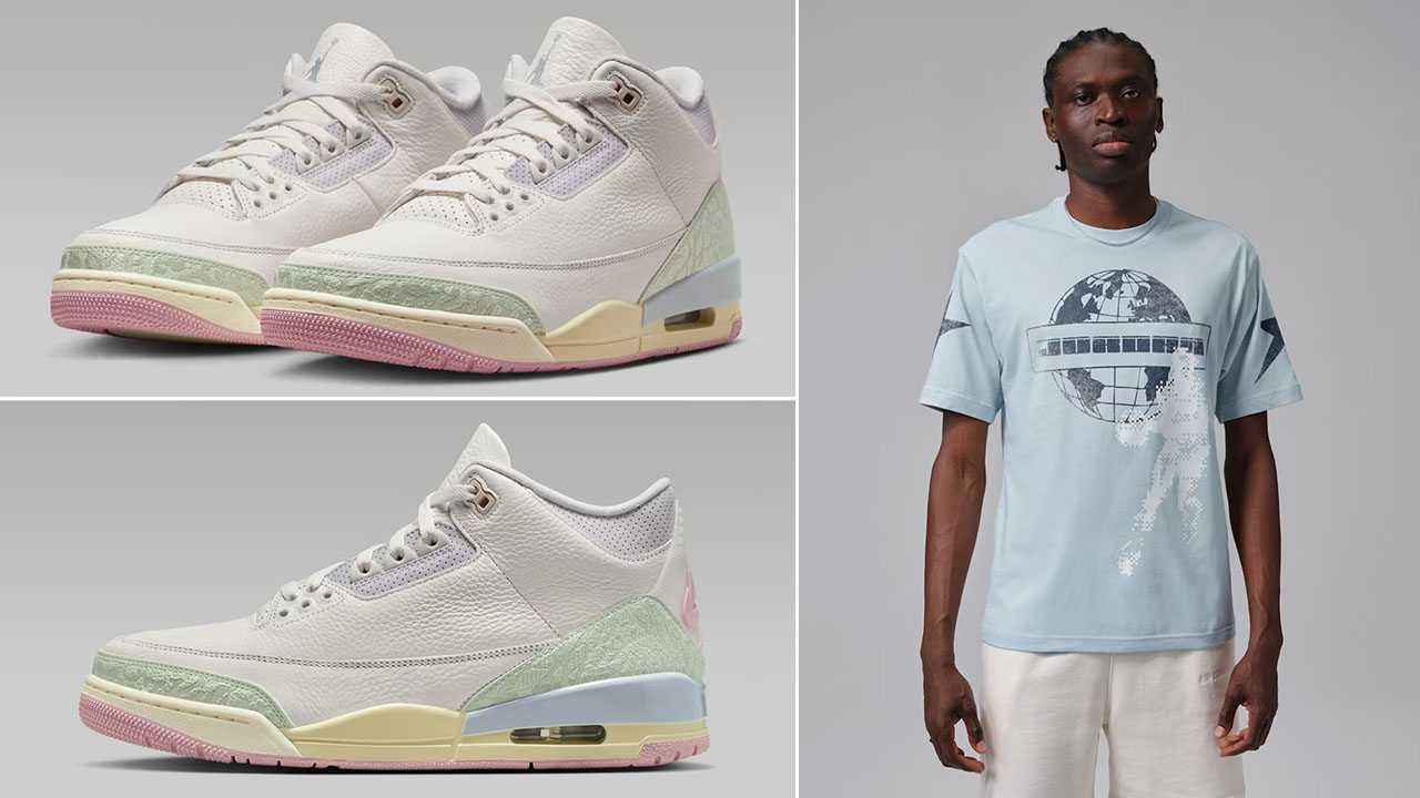 Air Jordan 3 Spring is in the Air x Jordan Mens Graphic Star T Shirt Aura