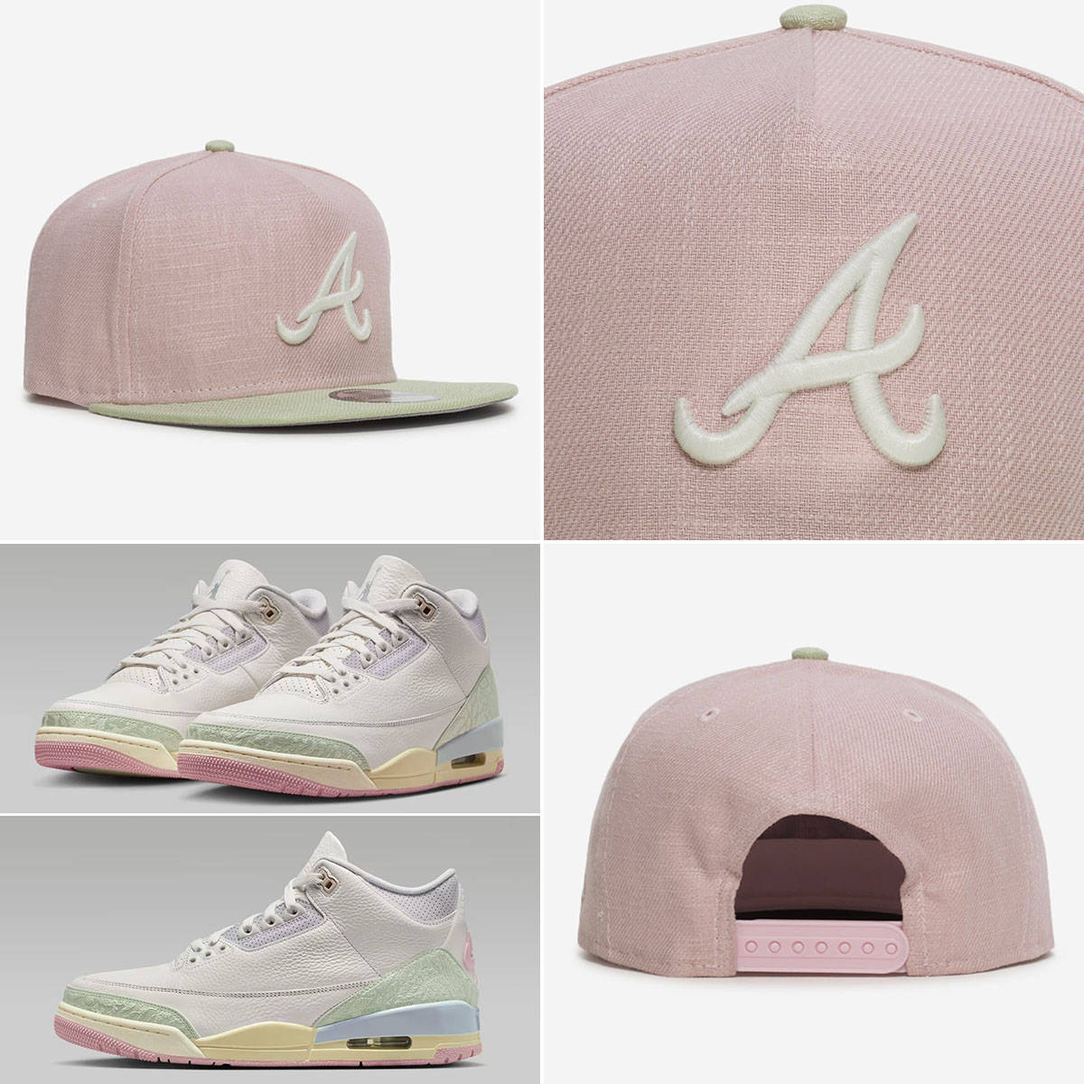 Air Jordan 3 Spring is in the Air x New Era Atlanta Braves 9FIFTY A Frame Snapback Hat
