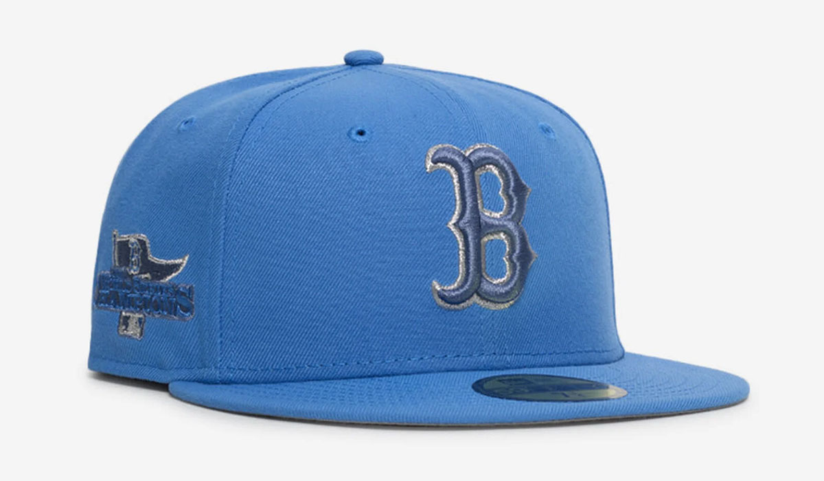 Boston Red Sox New Era 59FIFTY Fitted Hat Air Force Blue