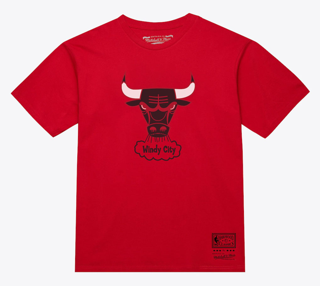 Chicago Bulls Mitchell & Ness Unisex Hardwood Classics Arch T-Shirt Red