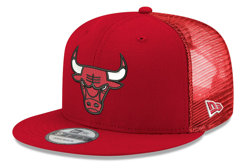 Chicago Bulls New Era Core Logo Meshback 9FIFTY Snapback Hat Red