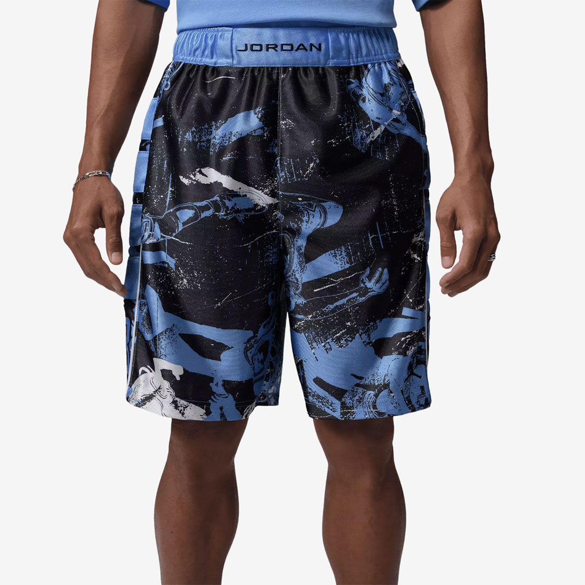 Jordan Brooklyn Cat Scratch Mens Shorts University Blue Black 1