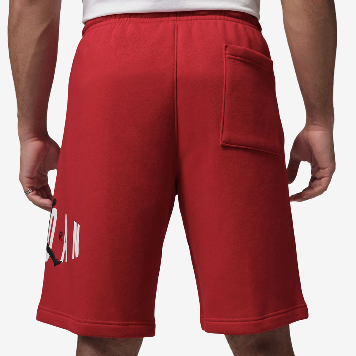 Jordan Brooklyn Fleece Mens Shorts Gym Red Black White 2