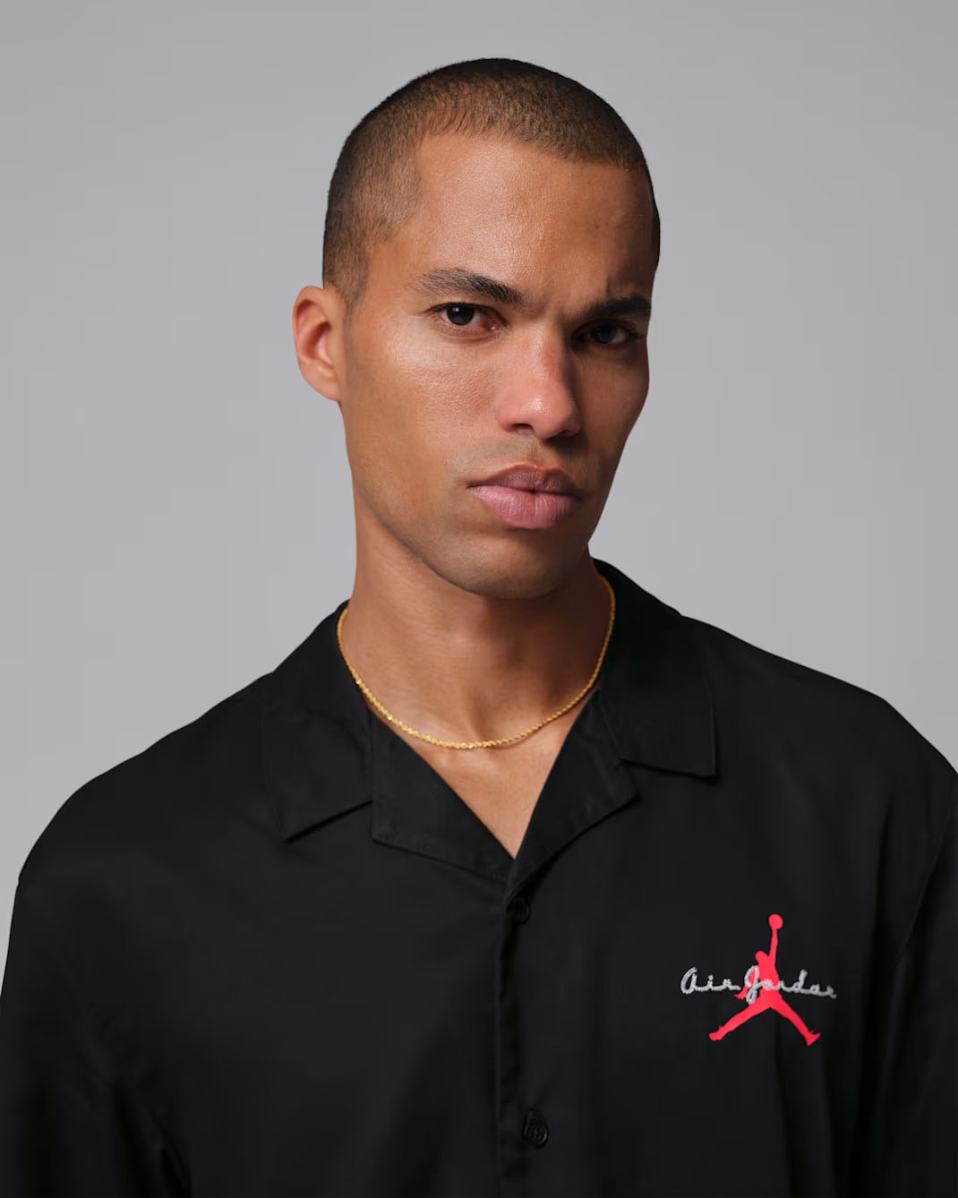 Jordan Brooklyn Mens Bowling Shirt Black Infrared 3