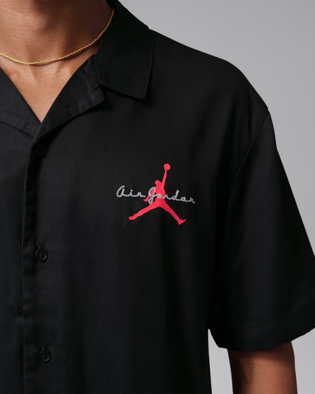 Jordan Brooklyn Mens Bowling Shirt Black Infrared 4