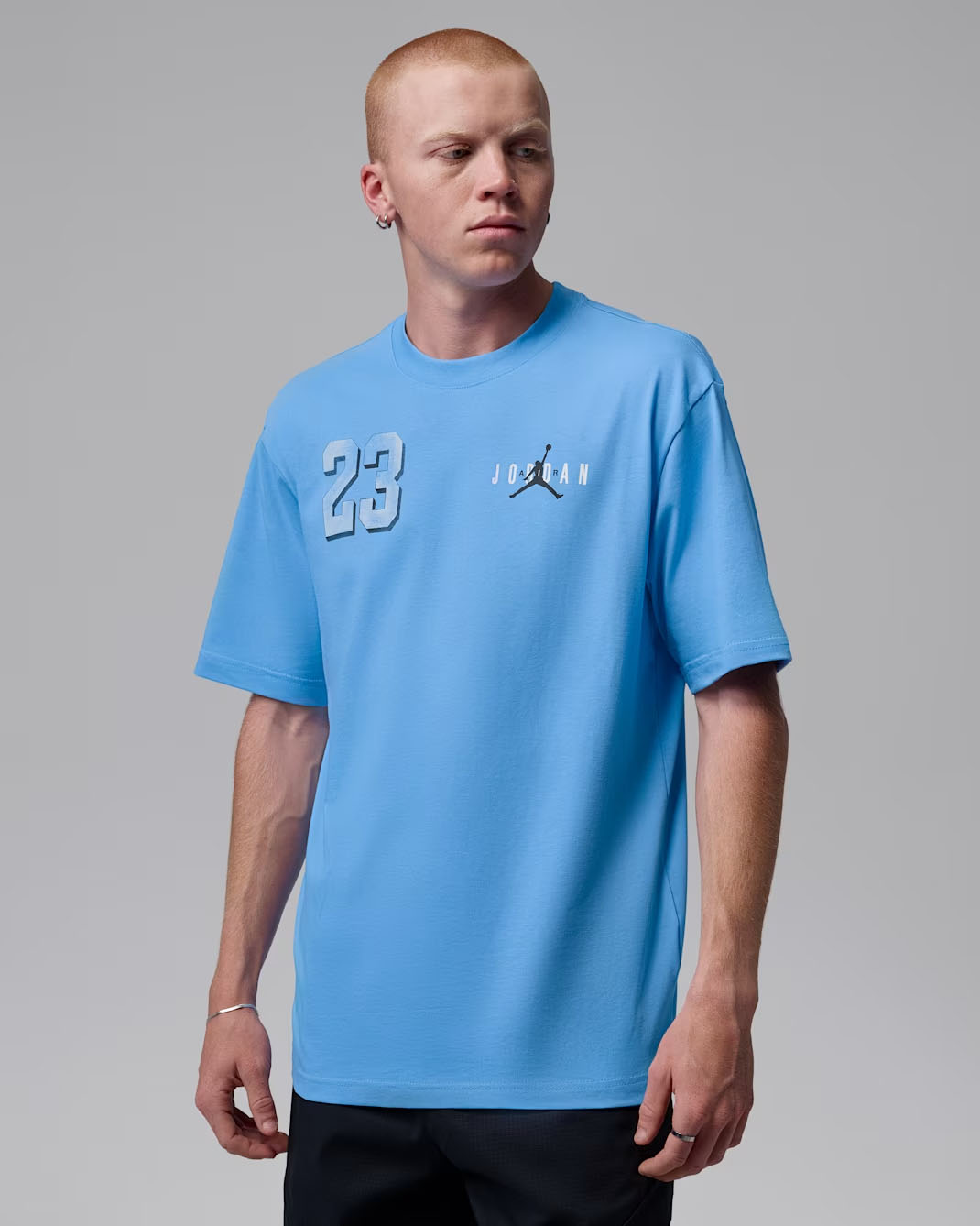 Jordan Brooklyn Men's Graphic T-Shirt University Blue White Black 1
