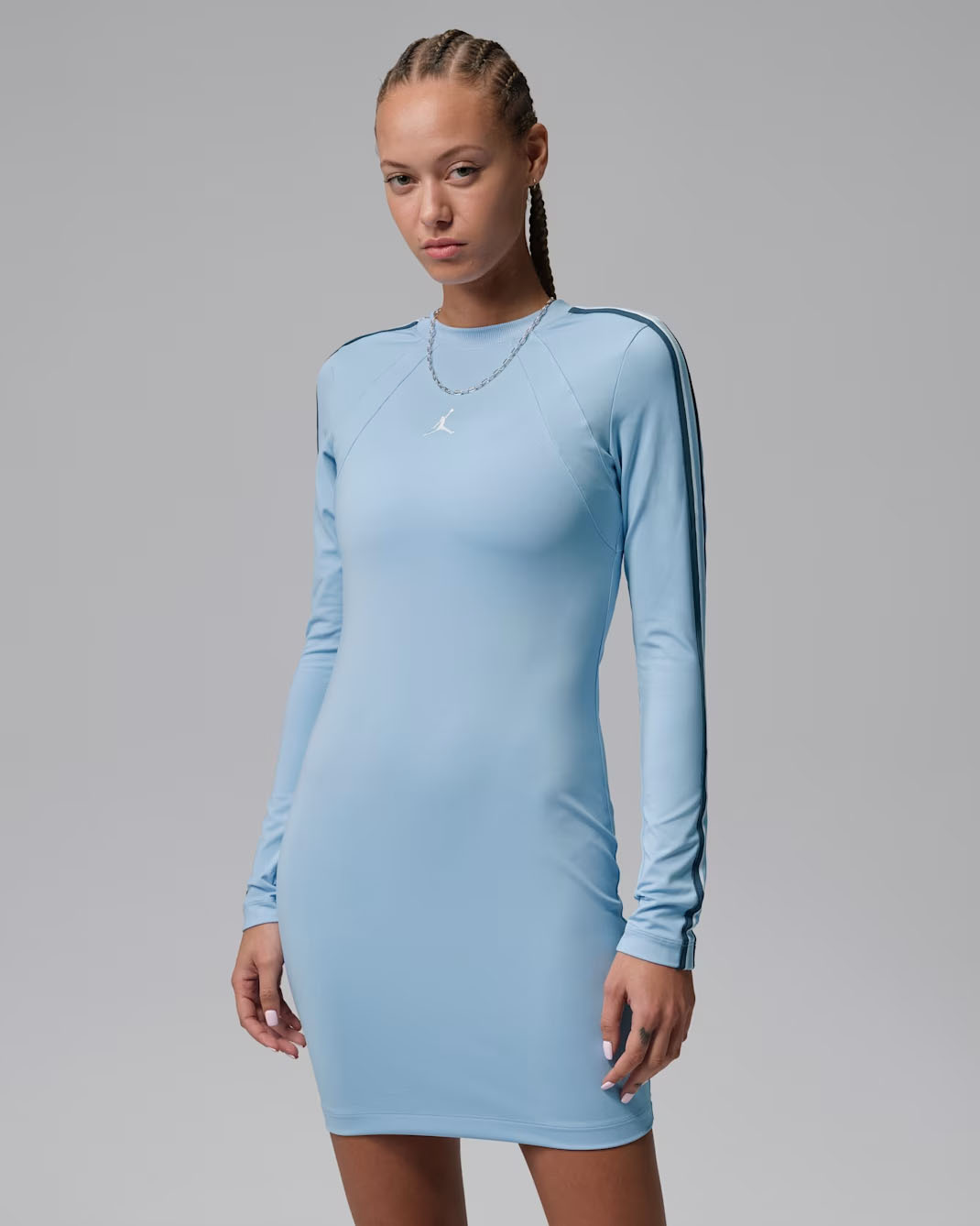 Jordan Brooklyn Women's Long-Sleeve Dress Psychic Blue