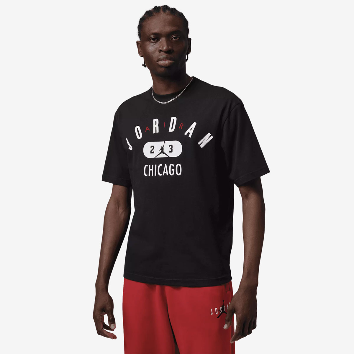 Jordan Chicago City Mens T Shirt Black White Red 1