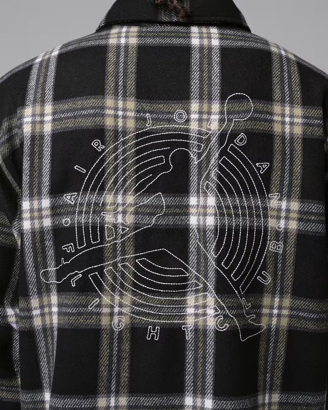 Jordan Flight Men's Flannel Shirt Black Pale Ivory 4