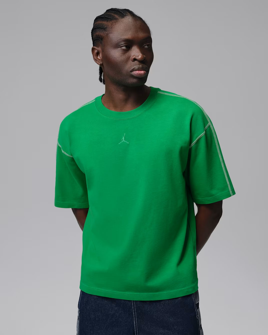 Jordan Flight Men's Heavyweight Short-Sleeve Top Lucky Green