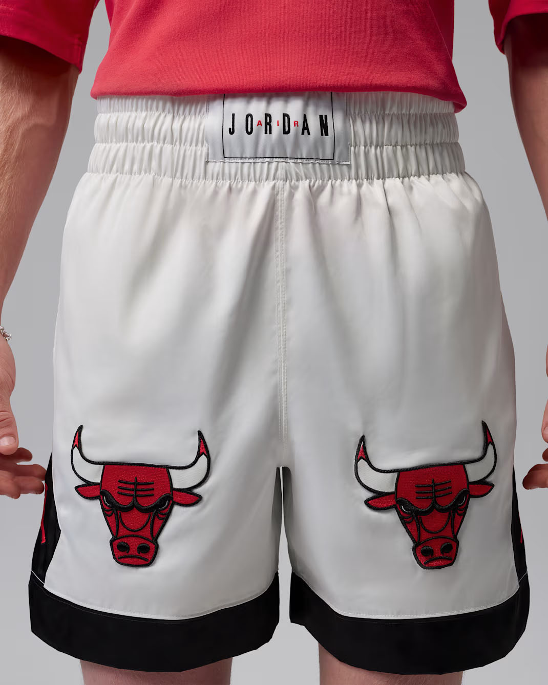 Jordan Flight Men's Muay Thai Shorts Sail Black Red