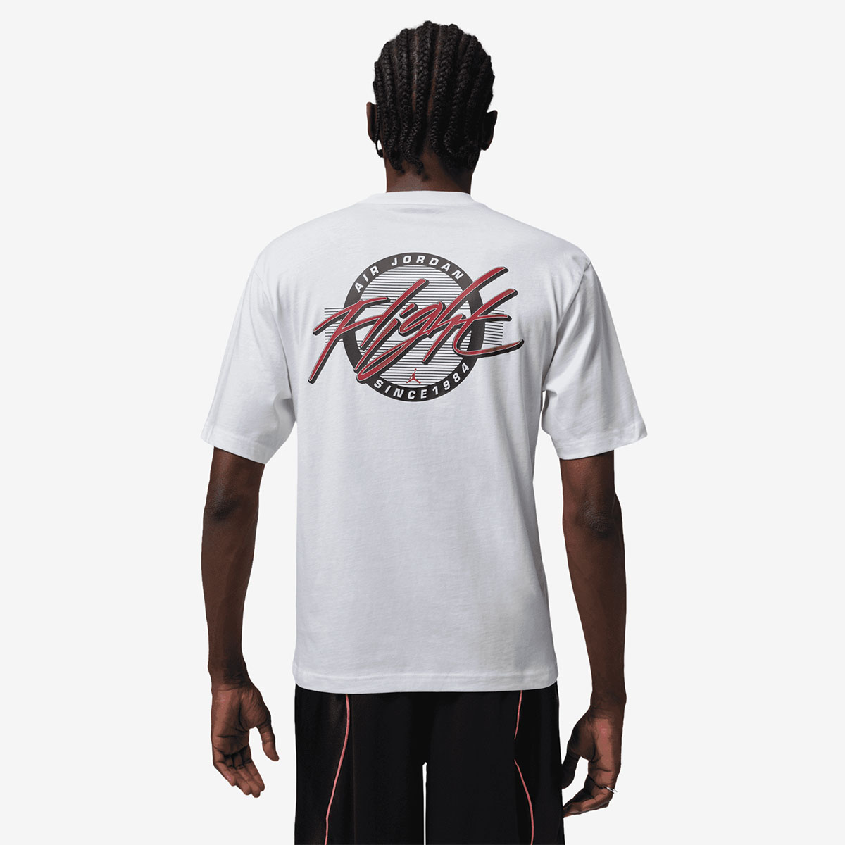 Jordan Flight Mens T Shirt White Red Black 2