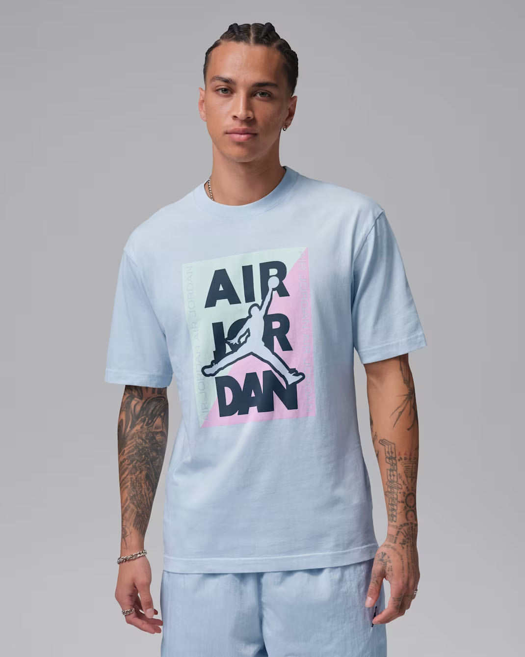 Jordan HBR Jumpman Graphic Men’s T-Shirt Aura Jade Iced Carmine