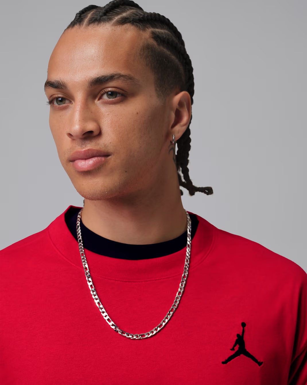 Jordan Men's Embroidered Jumpman T-Shirt Gym Red Black 2