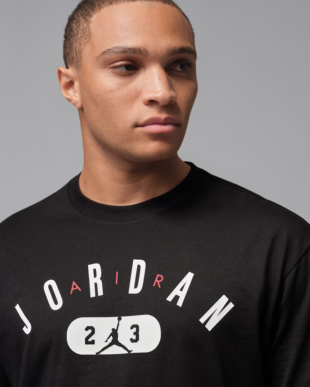 Jordan Men's Graphic T-Shirt Black White Gym Red 2