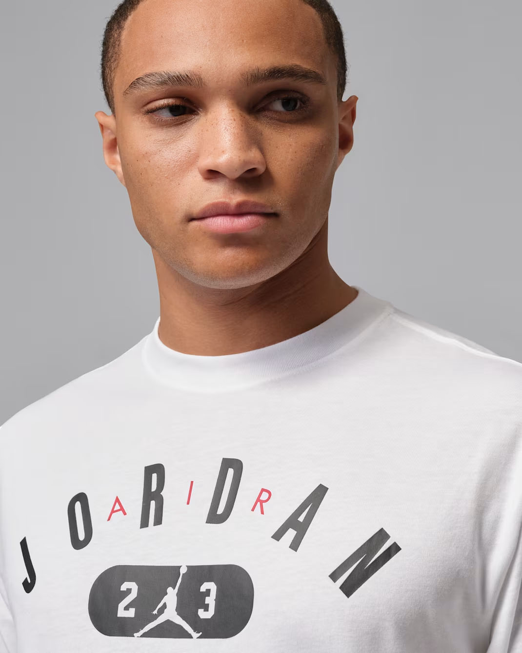 Jordan Men's Graphic T-Shirt White Black Gym Red 2