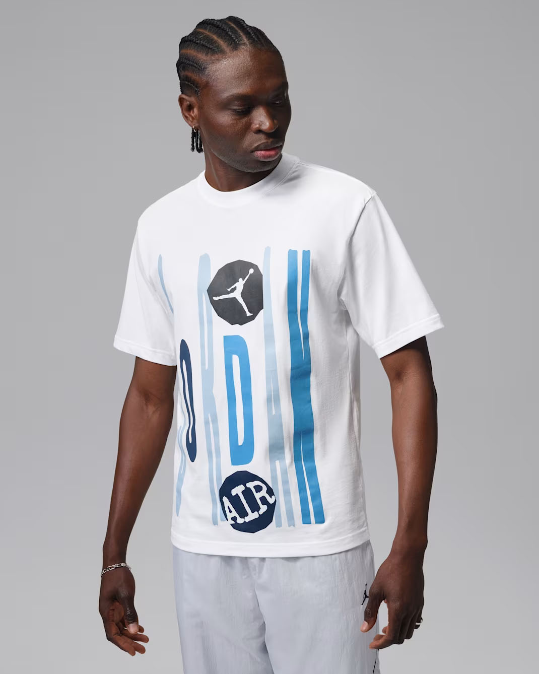 Jordan Men's Graphic T-Shirt White University Blue 1