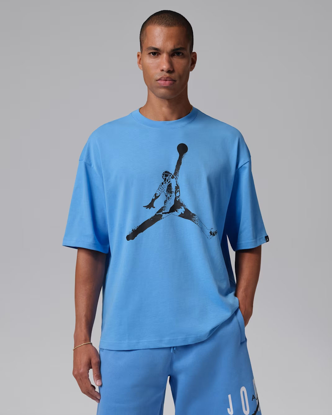 Jordan Mens Oversized Jumpman T Shirt University Blue Black 1