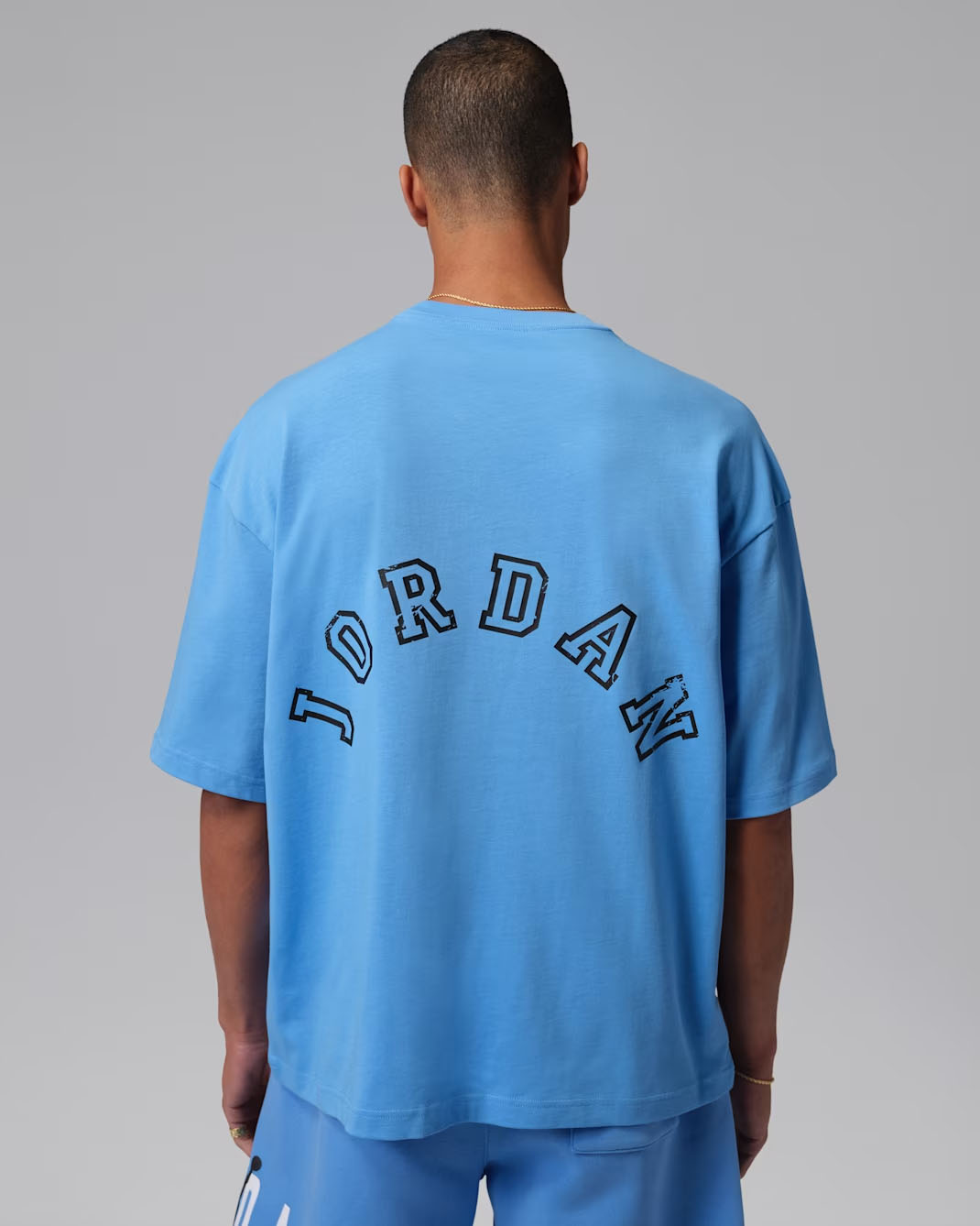 Jordan Mens Oversized Jumpman T Shirt University Blue Black 2