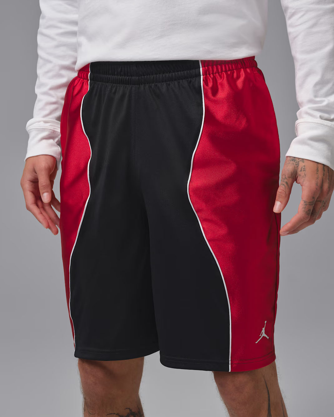 Jordan Sport Men's Dri-FIT Y2K Shorts Black White Gym Red