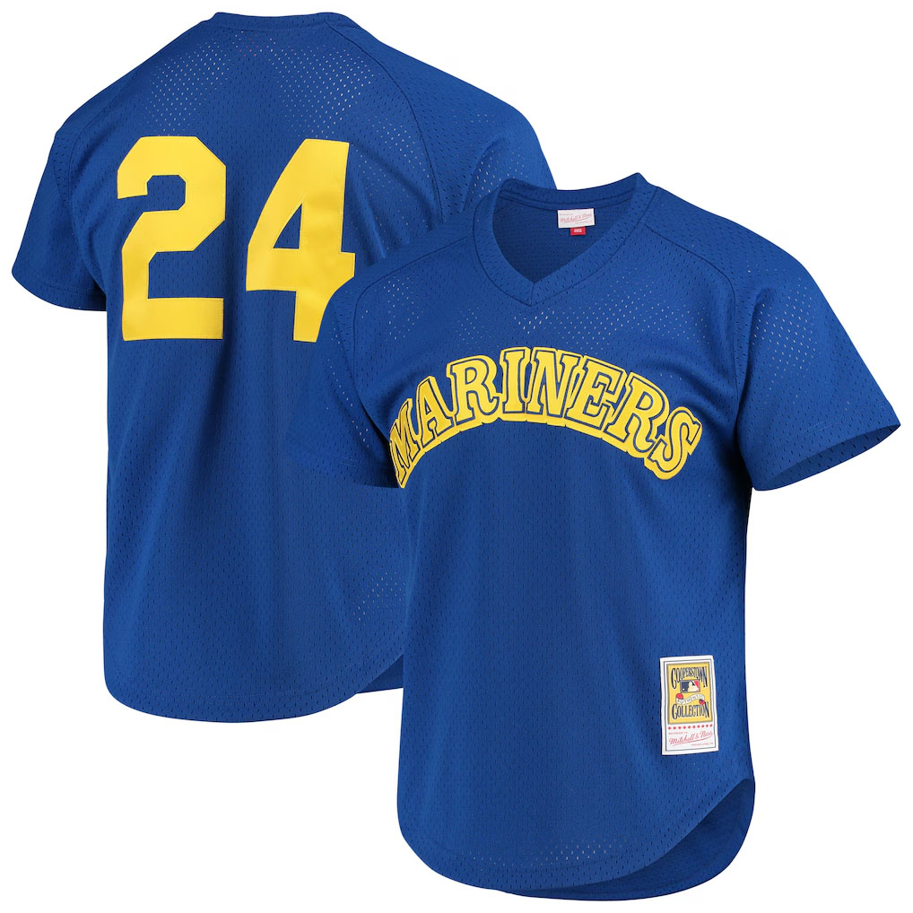 Ken Griffey Jr. Seattle Mariners Mitchell & Ness Authentic Batting Practice Jersey Royal