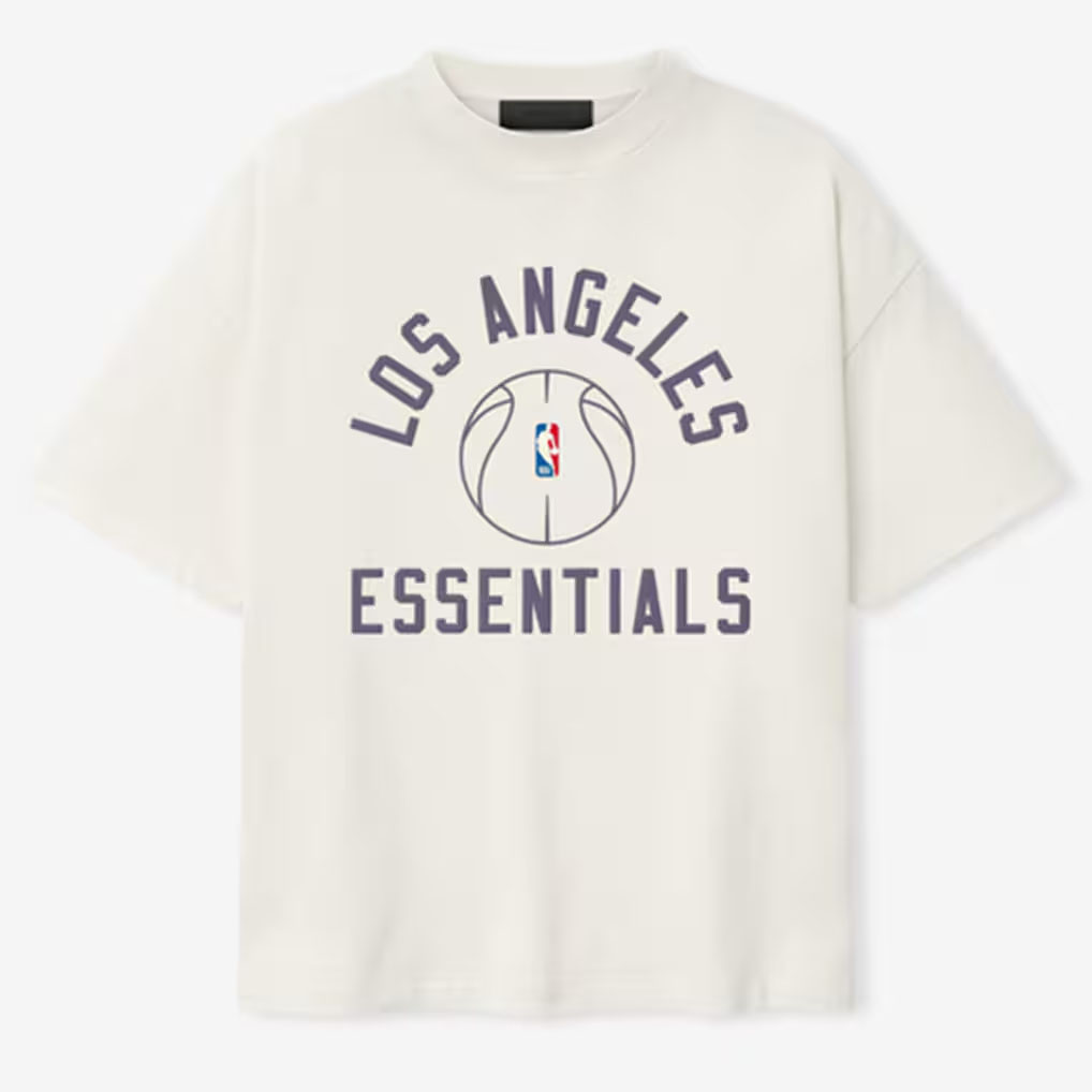 Los Angeles Lakers Fear of God x Barkley L. Hendricks Unisex 90's T-Shirt Cream 1