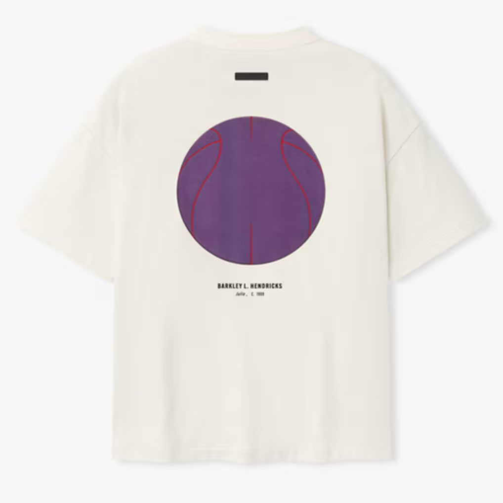 Los Angeles Lakers Fear of God x Barkley L. Hendricks Unisex 90's T-Shirt Cream 2