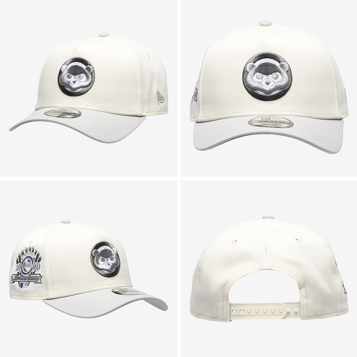 New-Era-Chicago-Cubs-9FORTY-A-Frame-Metallic-Hat-Snapback-Cap-Chrome-Silver