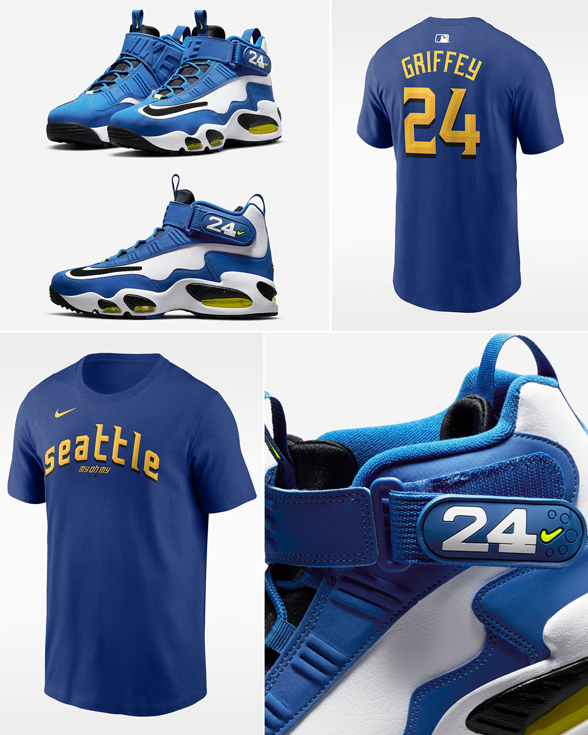 Nike Air Griffey Max 1 Varsity Royal 2026 x Ken Griffey Jr Seattle Mariners Nike City Connect T Shirt Outfit