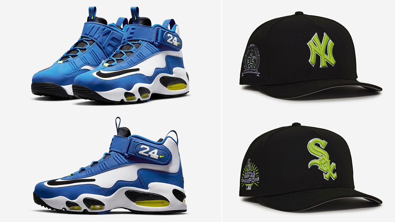 Nike Air Griffey Max 1 Varsity Royal 2026 x New Era MLB A Frame Snapback Hats