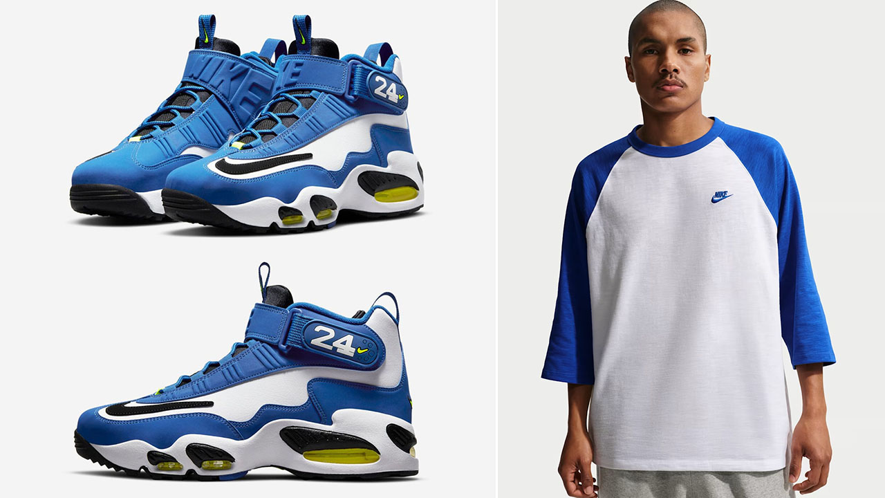 Nike Air Griffey Max 1 Varsity Royal 2026 x Nike Sportswear Club Men's 3:4-Sleeve Raglan Top