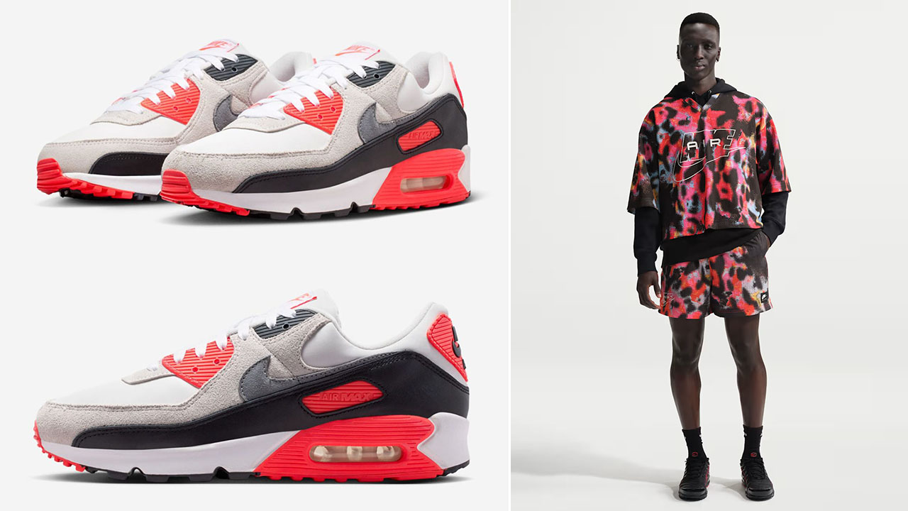 Nike Air Max 90 Infrared 2026 x Nike Air Men's Jersey Shirt and Shorts to Match Sneakers