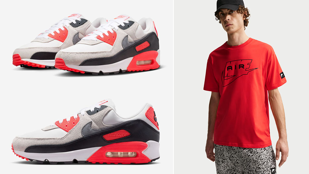 Nike Air Max 90 Infrared 2026 x Nike Air Men's T-Shirt to Match Sneakers