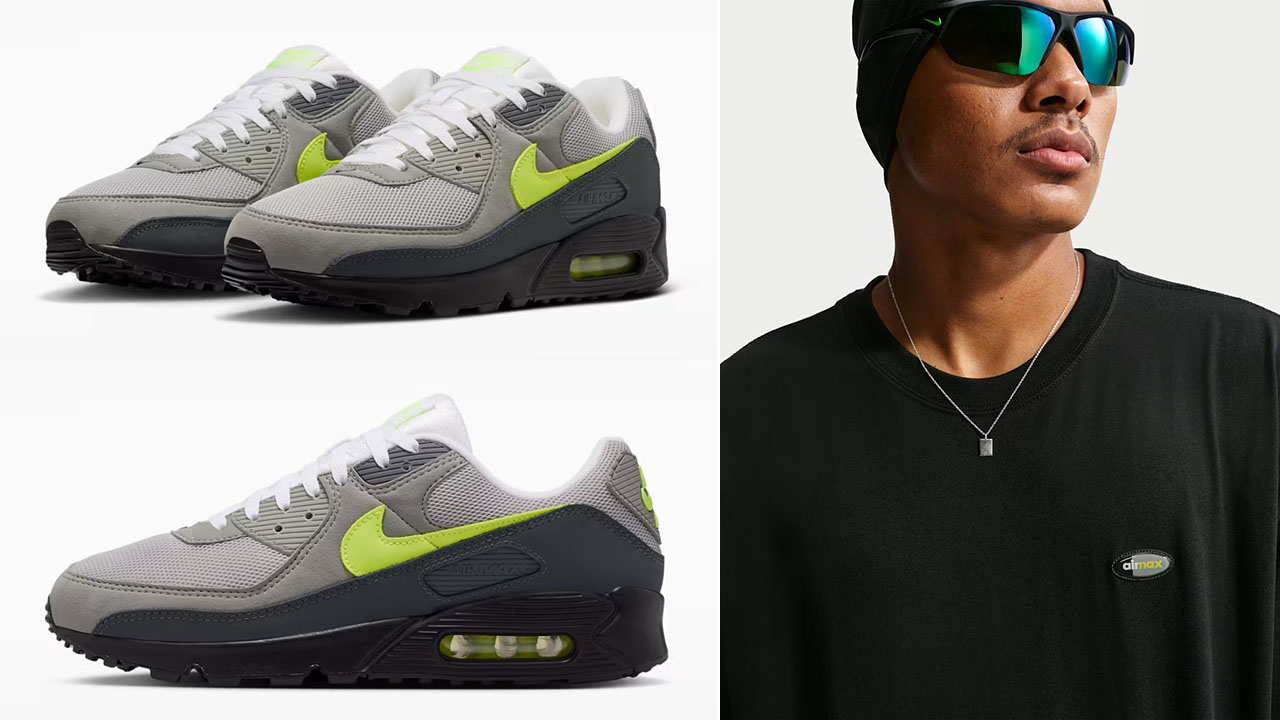 Nike Air Max 90 Neon x Nike Sportswear Air Max 95 Black T Shirt